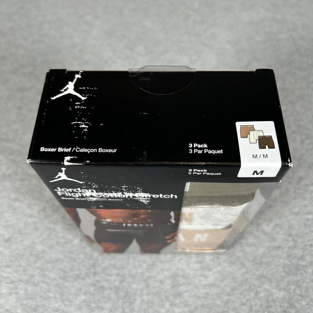 Jordan Flight Cotton Stretch Boxer Briefs 3 Pack Mens Medium Underwear‎ NEW - Picture 2 of 3